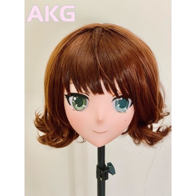 (AL04) Customize Character ‘Takagaki’ Female/Girl Resin Half/ Full Head With Lock Cosplay Japanese Anime Game Role Kigurumi Mask